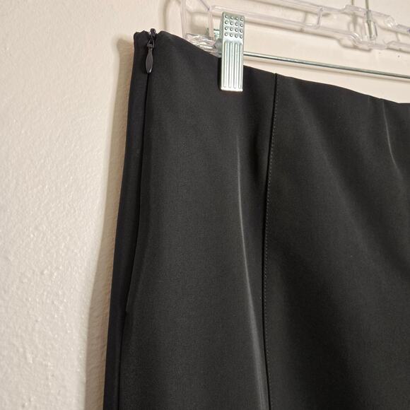 Prada Gabardine Tecno Stretch A-Line Skirt Navy Size 48 Italy Luxury Staple - Picture 6 of 15